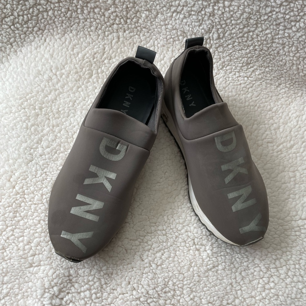 DKNY Woman’s Gray Slip-On Sneakers